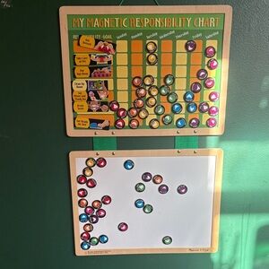 Melissa & Doug Magnetic Responsibility Chart - Green and Multicolor